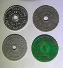 Lot Of Four 1930 s Washington State Tax Tokens  Excellent Condition