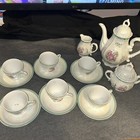 Vintage Demitasse-children s Tea Set Lusterware Couple 15p Japan Musical Teapot 
