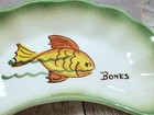 Crescent Salad Fish Chicken Bones Trinket Cat Dish Vintage Luster Handpainted