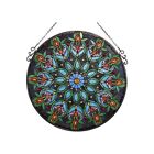 Window Panel 26  Round Floral Design Tiffany Style Stained Glass  One This Price