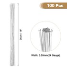 100pcs White Floral Wire Stems Bendable 0 55mm 24 Gauge Florist Wire For Flower