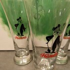 Vintage Mr  Bear Hamm s Beer Pilsner Glasses 8 Oz  set Of 4  Rare
