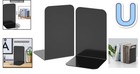 Heavy-duty Black Metal Bookends - Anti-slip Book Organization For Home office