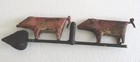 Antique Vintage Iron Two Pigs Weather Vane Hand Made Weathervane  