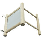 Birds Mirror Pet Swing Parrot Cage Toy Swing Hanging Play With Mirror For Birds