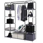 Portable Closet Wardrobe Clothes Rack Storage Organizer Shelf Water-proof Fabric