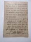 Vintage Trade Card Dutton   Rhodes Clothiers 90 Bowery New York City