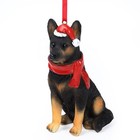 German Shepherd Christmas Ornament Holiday Dog Yellow Black German Shepherd