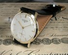 Longines 1953 14k Solid Gold Slim Thin Case Vintage 17j Swiss Watch A 