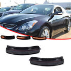 Smoke Sequential Amber Led Side Mirror Signal Lights For 2009-2014 Nissan Maxima