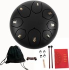 Steel Tongue Drum Rain Drum For Outside 6 Inch 8 Notes Panda Drum Tongue Drum Wi