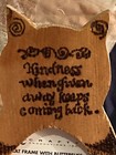 Kitty Cat Picture Frame With Added Woodburned Art And Finished