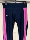 Under Armour Heatgear Compression Leggings Athleisure Running Gym Colorblock