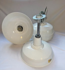  1  Nos 50s Benjamin 16  Porcelain Industrial White Barn Ul Light Vintage As