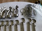 Drapery Curtain Finials Rings Rod Holders Brushed Nickel Cambria Collection Used