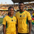 Ghana Heritage Yellow Soccer Jersey 2026 Football Fan Shirt    