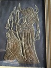 Vintage Persian   Middle Eastern Embossed Brass Relief Wall Art