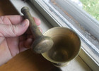 Early 1800 Original Heavy Brass Mortar   Pestle From 1840s Illinois Drugstore