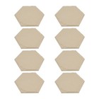 Hexagon Garden Stepping Stones - Set Of 8 Resin Outdoor Decor 17 72  Brown
