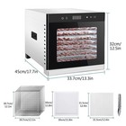 8 Trays Stainless Steel Food Dehydrator  Jerky Fruit Dog Treats Drying Machine