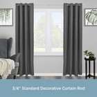 3 4  Standard Decorative Window Curtain Rod 66-120  Brushed Nickel Modern