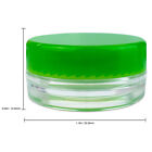100 Pieces 3 Gram 3ml Green Plastic Makeup Cosmetic Cream Sample Jar Containers