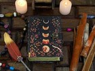 Moon Phase Grimoire Leather Journal Notebook Blank Spell Book Leather 400 Pages
