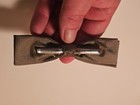 Vintage Mid Century 1950s Rockabilly Hipster Two Tone Clip On Bow Tie 4    