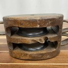 Nautical Double Pulley With Hook And Blue Stripe