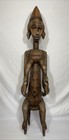 Vintage African Senufo Maternity Figure Carved Wood Woman Statue 4ft Or 121cm