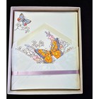 Vintage Hallmark Butterfly Stationery Set 36 Sheets 18 Envelopes Floral 250st629