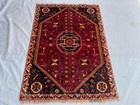 3 5 X 5 Ft Antique Floral Pictorial Natural Vegetable Dye Tribal Carpet