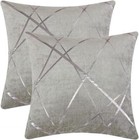 Classic 20 X 20 Inch Chenille Pillow Covers With Elegant Geometric Design - 2pcs