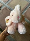 Rare 9  Vintage Russ Berrie Luv Stuff Pink Elephant Stuffed Animal Toy Plush