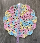 Set Of 2 Crochet Handmade Coasters doily 100  Cotton Color Pastel Multi