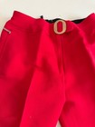 Vintage 1970s Red Ski Pants Nos 1960s Snow Winter Wool Flare Lastic Switzerland