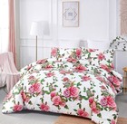 Dada Bedding Romantic Roses Lovely Spring Pink Floral Duvet Cover Set W  Pillows
