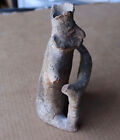 Antique Pre-columbian Terracotta Pottery Sitting Seated Figure Sculpture 9  Rare