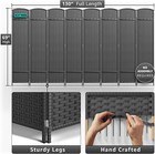 Sorbus Extra Wide 130    L Room Divider - Foldable 8 Panel Privacy Screen  grey 