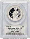 2012-w Proof Platinum Eagle 1 Oz Fs John Pcgs Pr70 Mercanti