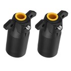 Pair 7 Way Round Rv Style Trailer Light Plug Connector Replacement End Blade Euo
