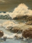 Harold Hal Watt Antique Coastal Seascape Landscape Oil Painting Vintage Ocean 50