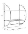 2-tier Wall Mount Shower Organizer Holder Storage Rack Towel Bar Toilet Bathroom