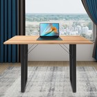 Table Legs Set 2pcs Desk Leg Metal Base W  4 Foot Pads   Angled Support Brackets