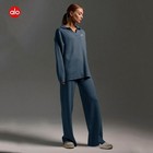 Aio Yoga Winter Knitted Sweater Suit Polo Collar Wide Leg Pants Two-piece Set