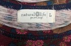 Natural Life Lily Long Sleeve Tee Shirt Cotton Women s Size Large Floral