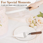 Cake Cutting Set For Wedding  Wood Cake Knife And Server Set  Vintage Pie Cake C