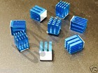 Lot 100 Pcs 9x9x12mm Adhesive Aluminum Blue Heat Sink For Memory Raspberry Pi