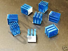 Lot 40  Pcs 9x9x12mm Adhesive Aluminum Blue Heat Sink For Memory Gpu Chip Ic Pi