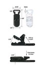 10 Square Plastic Pacifier Alligator Clips Holder  inst